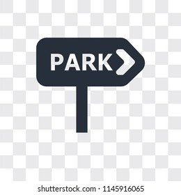 Park vector icon isolated on transparent background, Park logo concept