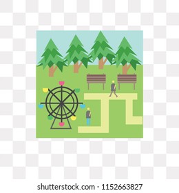 Park vector icon isolated on transparent background, Park logo concept