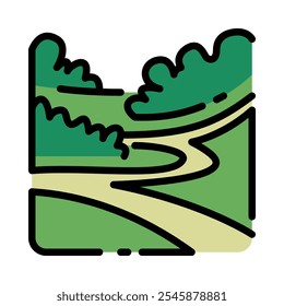Park vector illustration in cartoon style, for tourism and holiday.
