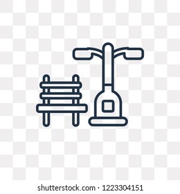 Park vector outline icon isolated on transparent background, high quality linear Park transparency concept can be used web and mobile