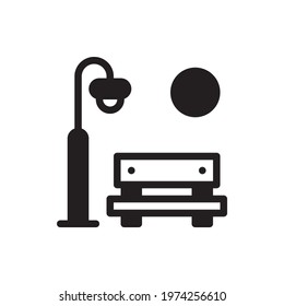 Park vector solid icon. Park and Nature symbol EPS 10 file