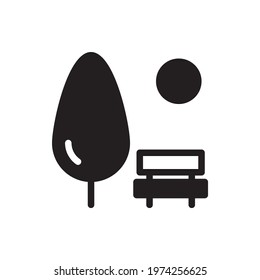 Park vector solid icon. Park and Nature symbol EPS 10 file