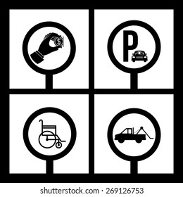Park zone design over black background, vector illustration