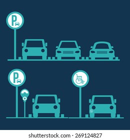 Park zone design over blue background, vector illustration