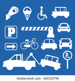 Park zone design over blue background, vector illustration