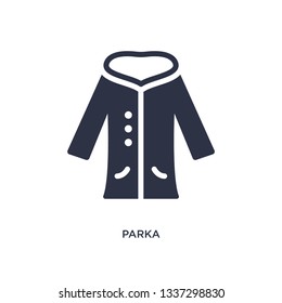 parka isolated icon. Simple element illustration from clothes concept. parka editable logo symbol design on white background. Can be use for web and mobile.