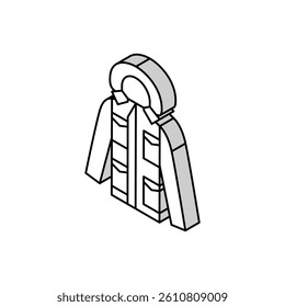 parka outerwear male isometric icon vector. parka outerwear male sign. isolated symbol illustration