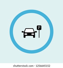 parked car icon symbol. Premium quality isolated parked car vector icon in trendy style. parked car element.