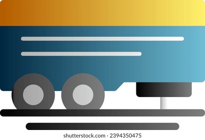 Parked trailer Gradient Multicolor Design Icon