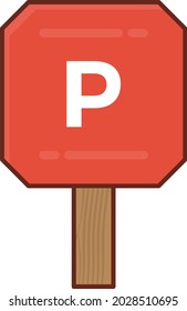 geparktes Vektorflachsymbol