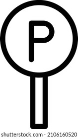 Parked Vector illustration on a transparent background.Premium quality symmbols.Stroke vector icon for concept and graphic design. 