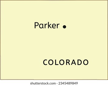 Parker home rule municipality on Colorado state map