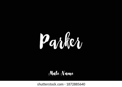 Parker-Male Name Bold Cursive Calligraphy Typeface Text 