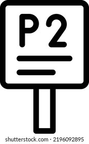 parking 2 Vector illustration on a transparent background. Premium quality symmbols. Thin line vector icons for concept and graphic design. 
