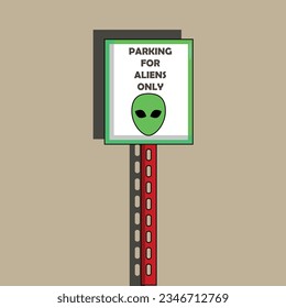 Parking for aliens only vector