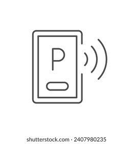 Parking application line outline icon