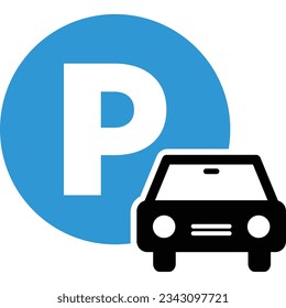 parking area for automobile in the public, parking lot sign