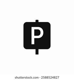 parking area icon sign vector