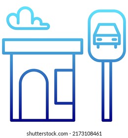 icono de área de estacionamiento con fondo transparente