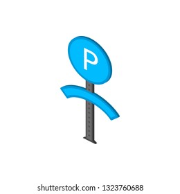 Parking area isometric icon. Element of color isometric road sign icon. Premium quality graphic design icon. Signs and symbols collection icon