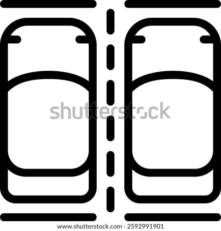 parking area line icon illustration vector