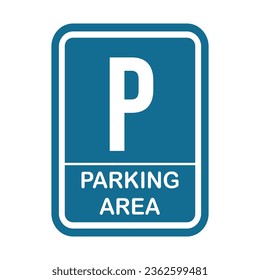 Parkplatzschild Symbol, Vektorsymbol in flachem und trendigem Stil