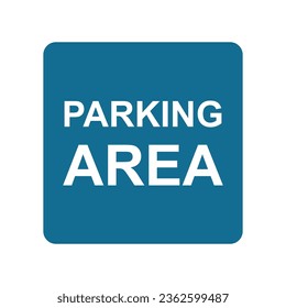 logotipo del vector de icono de área de estacionamiento en estilo plano y moderno