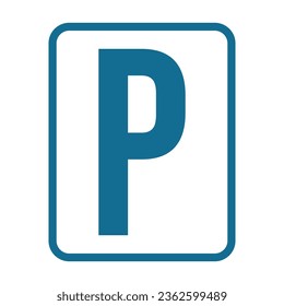 parking area sign icon vector logo in flat and trendy style