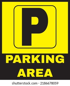 Parking area sign vector for car parks