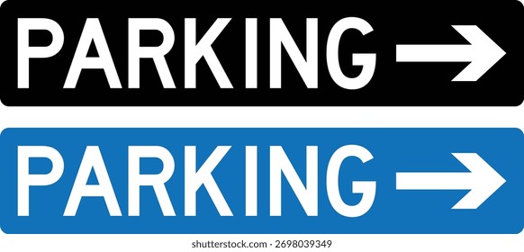 Vector de señales de tráfico del área de estacionamiento. Señal de tráfico de estacionamiento transparente