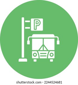 Icono vectorial de área de estacionamiento. Se puede usar para imprimir, móviles y aplicaciones web.