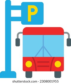 Icono vectorial de área de estacionamiento. Se puede usar para imprimir, móviles y aplicaciones web.