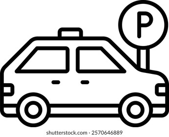 Parking Area vector icon. Can be used for printing, mobile and web applications.