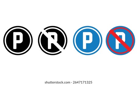 Parking area vector icons. Parking area sign vector.