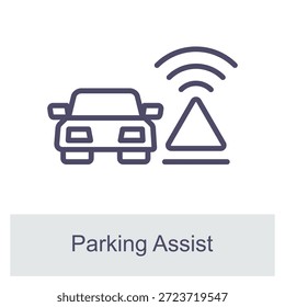 Elemento De Asistencia De Estacionamiento Para Diseño Gráfico