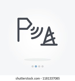 parking assist vector icon