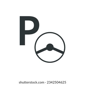 Parking Assistance System Symbol. Vector Illustration.
