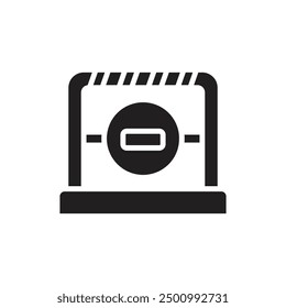 Barrera de estacionamiento llena de Ilustración vectorial de iconos