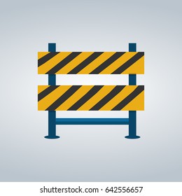 parking barrier flat icon,vector illustration