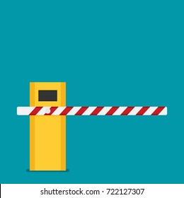 Parking barrier gate in flat style