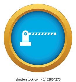 Parking barrier icon blue vector isolated on white background for any design