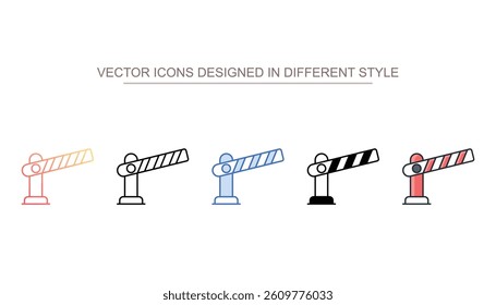 Parking Barrier icon design with white background stock illustration