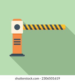 Parking barrier icon flat vector. Space truck. Zone street