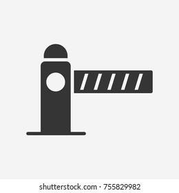 Parking barrier icon illustration isolated vector sign symbol