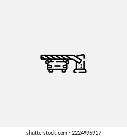 Parking barrier icon sign vector,Symbol, logo illustration for web and mobile