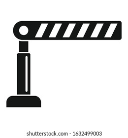 Parking barrier icon. Simple illustration of parking barrier vector icon for web design isolated on white background