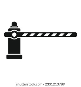 Parking barrier icon simple vector. Automatic control. Door security