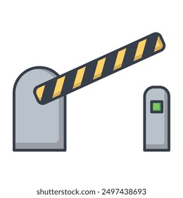 Parking barrier icon vector design template