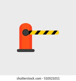 Parking Barrier Icon,flat Design