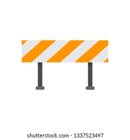 Parking barrier icon,flat design. Barrier flat isolated on white background